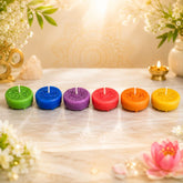 7 Chakra Mini Candle Set,Reiki Spiritual Meditation Energy Healing Decor for Yoga, Tarot, Rituals & Gifting