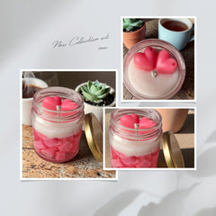 Valentine Soy Gel Wax Glass Jar Scented Candle