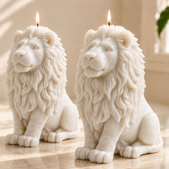 Decorative Lion Sculpture Candle with Cotton Wick ,Animal Sculpture Candle, Meditation, Prayer Area, Table Decoration