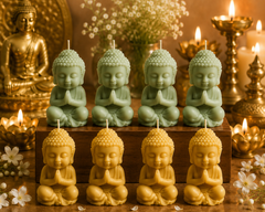 Medditating Buddha candle/ Decorative Buddha Idol Peaceful Home Décor