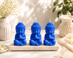 Medditating Buddha candle/ Decorative Buddha Idol Peaceful Home Décor