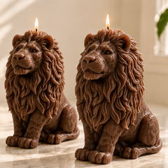 Decorative Lion Sculpture Candle with Cotton Wick ,Animal Sculpture Candle, Meditation, Prayer Area, Table Decoration