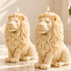 Decorative Lion Sculpture Candle with Cotton Wick ,Animal Sculpture Candle, Meditation, Prayer Area, Table Decoration