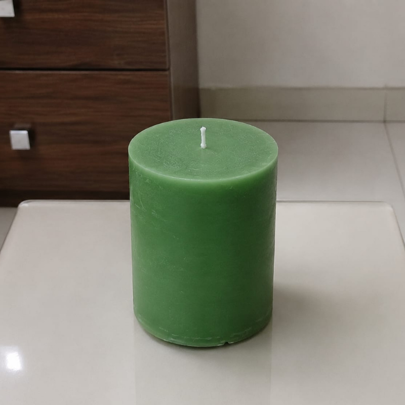 Round shape soy wax pillar candle