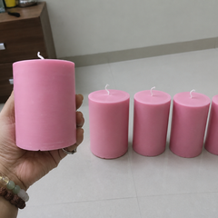 Round shape soy wax pillar candle