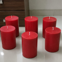 Round shape soy wax pillar candle
