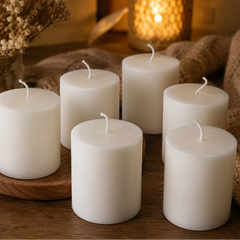 Round shape soy wax pillar candle