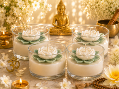 Lotus Flower  Jar Soy Wax Candle