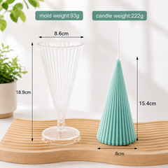 Striped Conical Candle