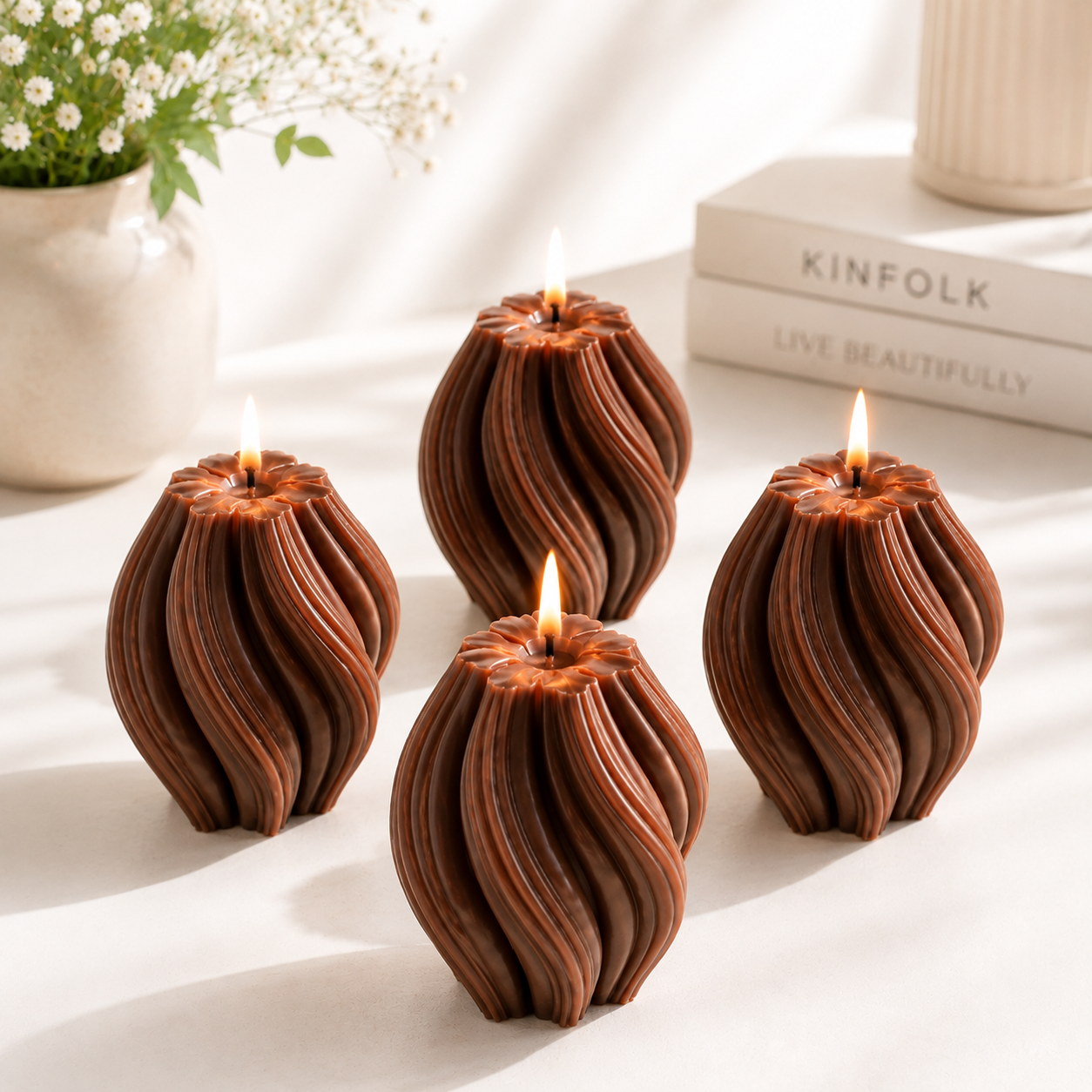 Spiral Swirl Candle
