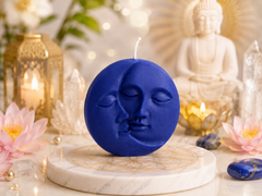 Sun n Moon face Candle/Sun Moon Artistic Candle for Celestial Theme Decor, Bedroom Ambience & Boho Interior Styling