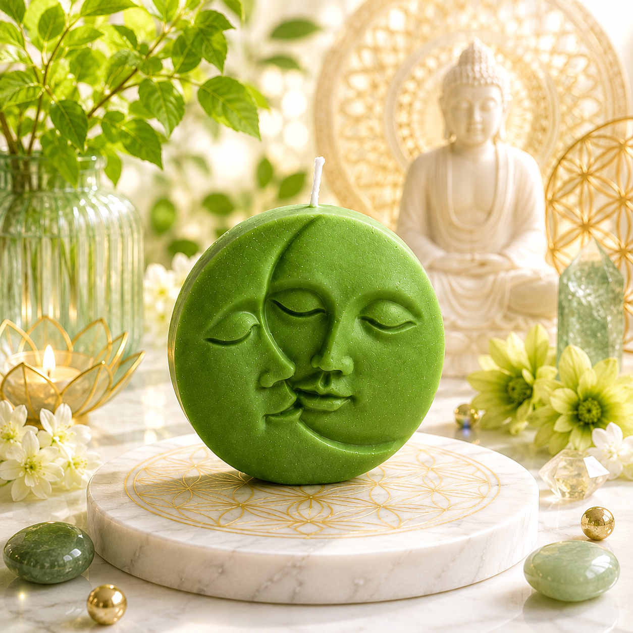 Sun n Moon face Candle/Sun Moon Artistic Candle for Celestial Theme Decor, Bedroom Ambience & Boho Interior Styling
