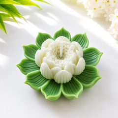 Lotus Flower Candle, Decorative Spa Candle,Handcrafted Wax for Home Relaxation