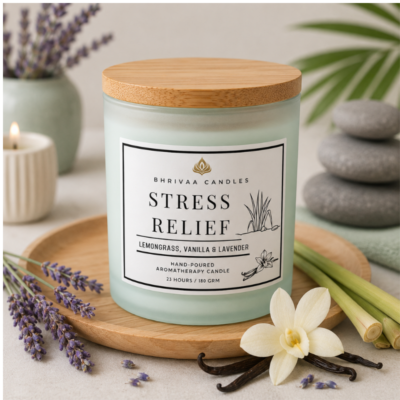 Stress Relief /Release Tension & Unwind  Scented Soy Candle