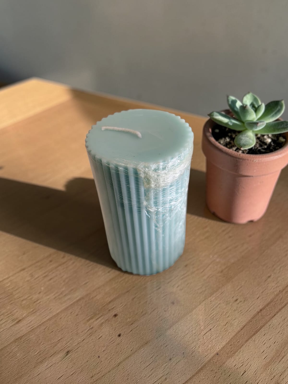 3D Cylinder Geometrical Stripes Candle/ Pillar Candle